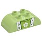 Duplo Brick 2 x 4 Curved Top, Sweater Top and Lime Undershirt Print