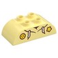 Duplo Brick 2 x 4 Curved Top, Hoodie Top and Yellow Star and Button Print