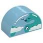 Duplo Brick 2 x 4 x 2 Curved Top with Earth, Face, and House print