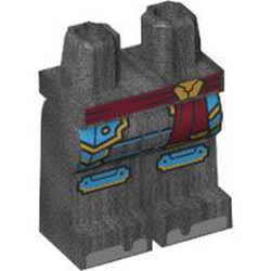 LEGO part MINI LOWER PART, NO. 2574 in Titanium Metallic / Pearl Titanium