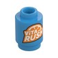 Brick Round 1 x 1 Open Stud with 'VITA RUSH' Logo print