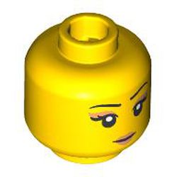 LEGO part 28621pr4222 MINI HEAD, NO. 4222 in Bright Yellow/ Yellow
