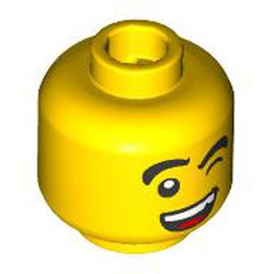LEGO part 28621pr4219 MINI HEAD, NO. 4219 in Bright Yellow/ Yellow