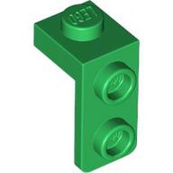LEGO part 79389 Bracket 1 x 1 - 1 x 2 in Dark Green/ Green