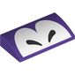 Slope Brick Curved 2 x 4 x 2/3 No Studs with White Closed Eyes print