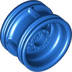 LEGO part 56145 Wheel 30.4 x 20 without Pinholes, with Reinforced Rim in Bright Blue/ Blue