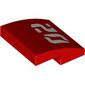 Slope Curved 2 x 2 x 2/3 with White '02' print