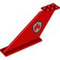 Tail 12 x 2 x 5 with Red Flames on Silver Shield print [Fire Fighters]