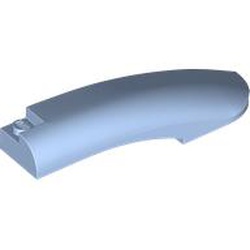 LEGO part RIGHT SHELL 2X10X2, OUTSIDE BOW, W/ CUT in Light Royal Blue (6465735|4308)