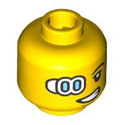 LEGO part 28621pr4238 MINI HEAD, NO. 4238 in Bright Yellow/ Yellow