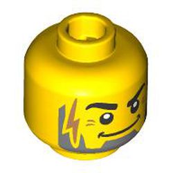 LEGO part 28621pr4237 MINI HEAD, NO. 4237 in Bright Yellow/ Yellow