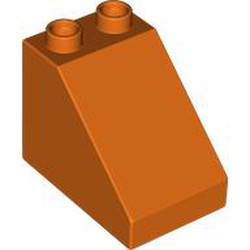 LEGO part 63871 Duplo Brick 3 x 2 x 2 Slope in Reddish Orange