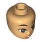 Minidoll Head Black Eyebrows, Reddish Brown Eyes, Nougat Lips print