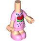 Microdoll Body Short Dress Bright Pink, Watermelon Print