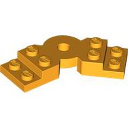 LEGO part 79846 Plate Angled 2 x 2 with Step and Hole in Center in Flame Yellowish Orange/ Bright Light Orange