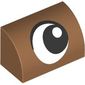 Brick Curved 1 x 2 x 1 No Studs with Eye, Looking Right print
