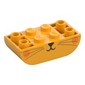 Brick Curved Double 2 x 4 Inverted with Kitten/Cat Face, Dark Orange Cheeks print
