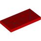 Tile 2 x 4 with Dark Red Webs print
