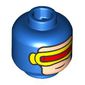 Minifig Head Cyclops, Mask with Red and Yellow Visor, Slight Smile / Neutral Print