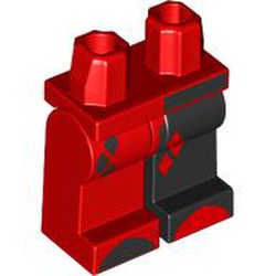 LEGO part 970l03r22pr2637 MINI LOWER PART, NO. 2637 in Bright Red/ Red