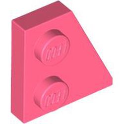 LEGO part 24307 Wedge Plate 2 x 2 Right in Vibrant Coral/ Coral