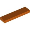 Reddish Orange Tile 1 x 4 with Groove