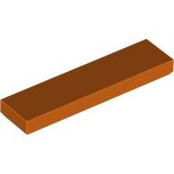 LEGO part 2431 Tile 1 x 4 with Groove in Reddish Orange