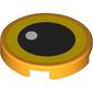 Tile Round 2 x 2 with Yellow Eye, Black Pupil print