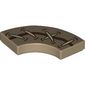 Tile 2 x 2 Curved, Macaroni with Tan Stitches, Dark Brown Tear print