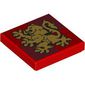 Tile 2 x 2 with Gold Lion, Gryffindor Crest print
