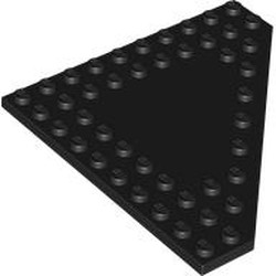 LEGO part CORNER PLATE 10X10 in Black (6468015|92584)