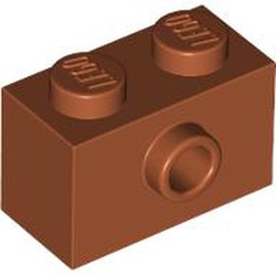 LEGO part 86876 Brick Special 1 x 2 with 1 Center Stud on 1 Side in Dark Orange