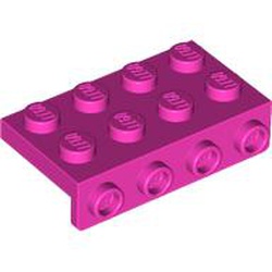 LEGO part 5175 Bracket 2 x 4 - 1 x 4 in Bright Purple/ Dark Pink
