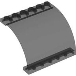 LEGO part 5065 Panel 6 x 5 x 3 1/3 Curved Top in Trans-Black