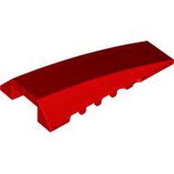 LEGO part 5382 Wedge Curved 4 x 8 No Top Studs in Bright Red/ Red