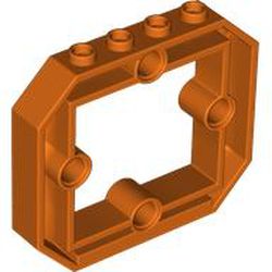 LEGO part 49699 Brick 1 x 6 x 4 with 4 Pinholes and Cutout in Reddish Orange