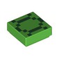 Tile 1 x 1 with Green Pixelated DNA Molecule print