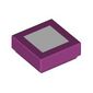 Tile 1 x 1 with White Square print