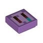 Tile 1 x 1 with Pixelated Pig Nose print