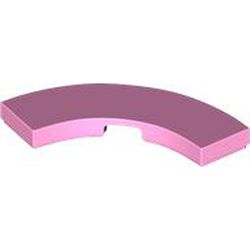 LEGO part 79393 Tile 3 x 3 Curved, Macaroni in Light Purple/ Bright Pink