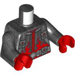 LEGO part MINI UPPER PART, NO. 6660 in Titanium Metallic / Pearl Titanium