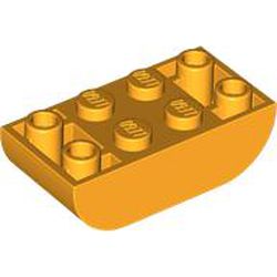 LEGO part 5174 Brick Curved Double 2 x 4 Inverted in Bright Orange/ Orange