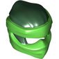 Wrap with Short Back Knot Smooth, Bright Green Mask pattern