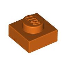 LEGO part 3024 Plate 1 x 1 in Reddish Orange