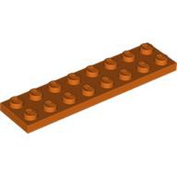 LEGO part 3034 Plate 2 x 8 in Reddish Orange