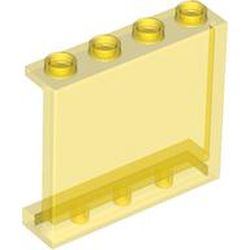 LEGO part 60581 Panel 1 x 4 x 3 [Side Supports / Hollow Studs] in Transparent Yellow/ Trans-Yellow