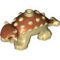 Animal, Dinosaur, Ankylosaurus, Baby with Tan Spikes and Legs, Dark Orange Eyes Print