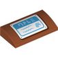 Slope Brick Curved 2 x 4 x 2/3 No Studs with White Sign, Dark Azure Header, Scribbling, Appel print