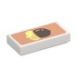 Tile 1 x 2 with Acorn on Nougat Background print