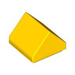 LEGO part 35464 Slope Double 45° 1 x 1 in Bright Yellow/ Yellow